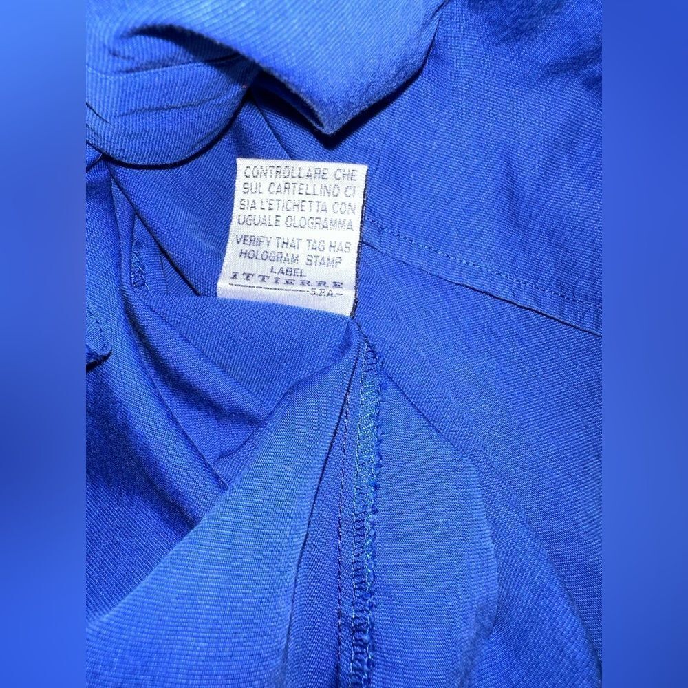 Versace Jeans Couture Medusa Button Blue Long sleeve Button Down Medium - Picture 8 of 10